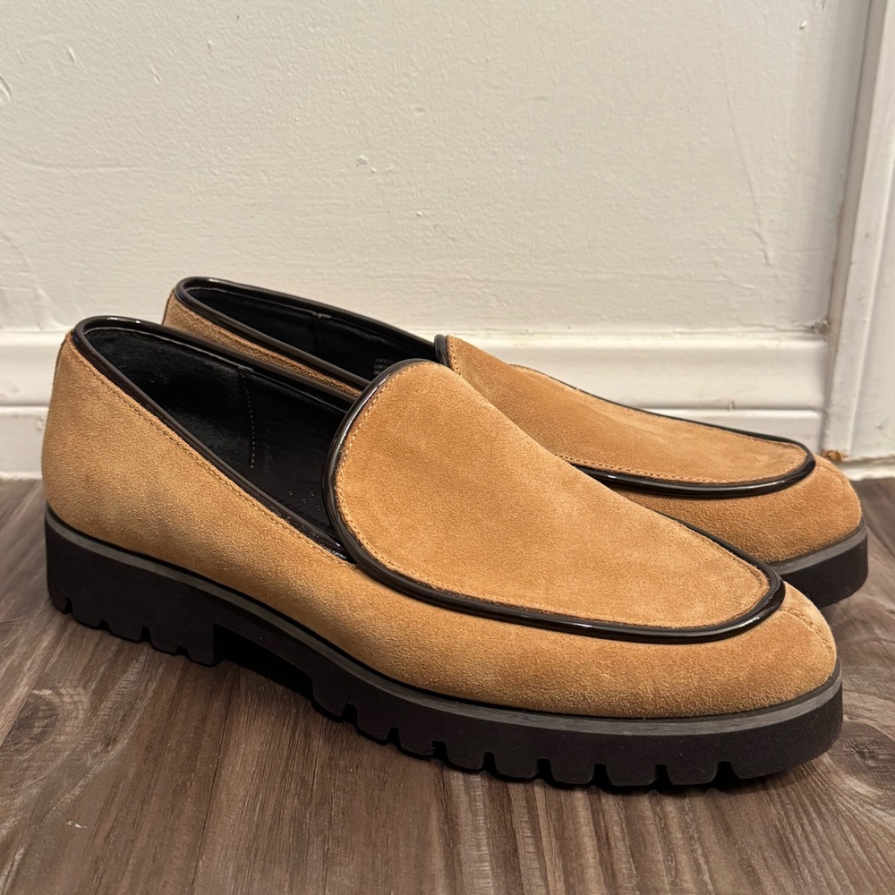 Donald J. Pliner Tan Suede Loafers
